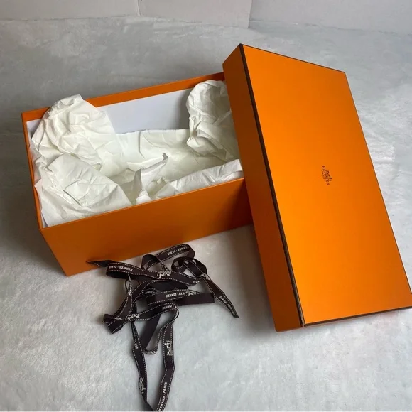 Hermès Orange Gift Box with Ribbon #1 - Picture 9 of 11